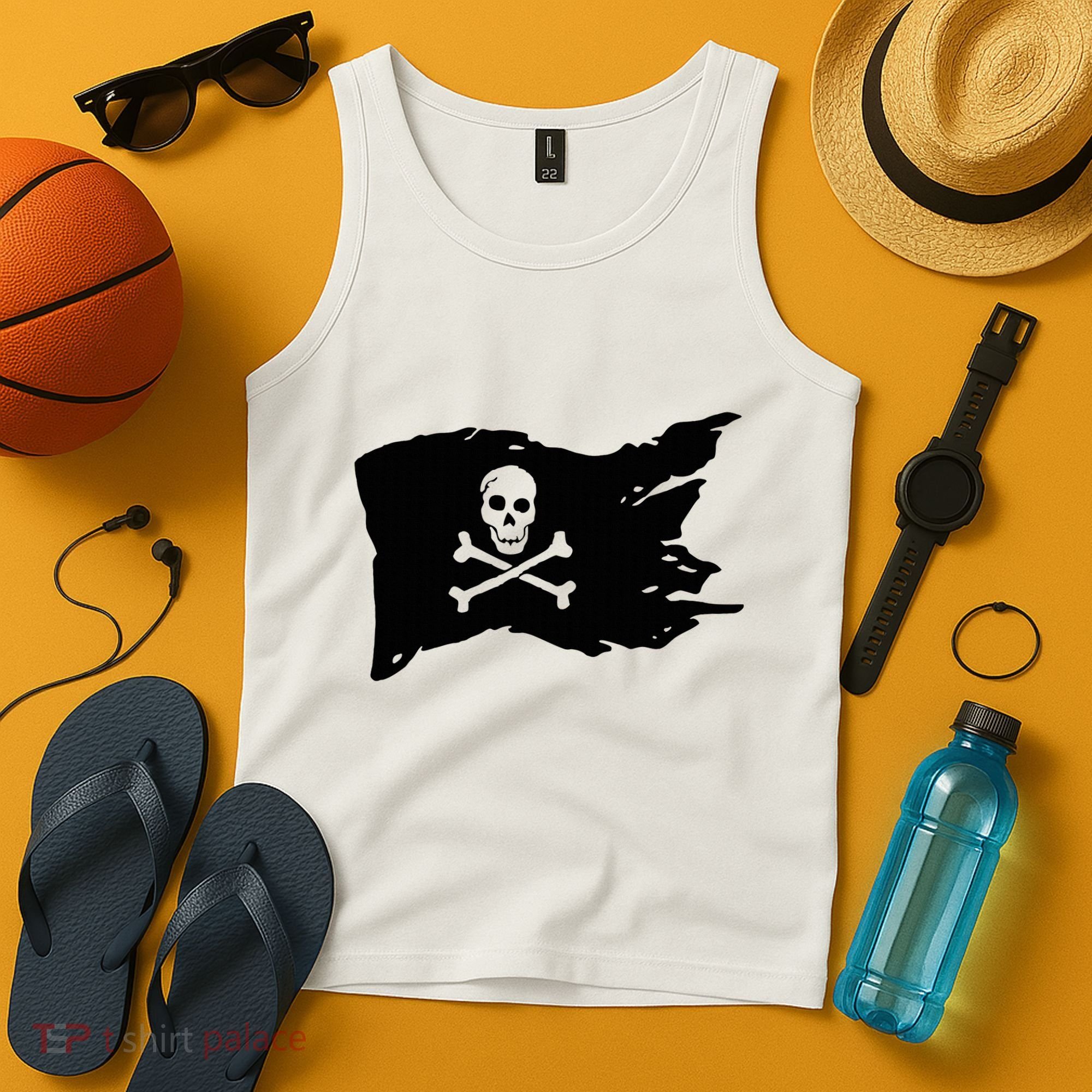 Skull Pirate Flag Jolly Roger Crossbones Tank Top