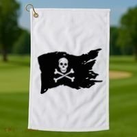 Skull Pirate Flag Jolly Roger Crossbones Golf Towel thumb 1