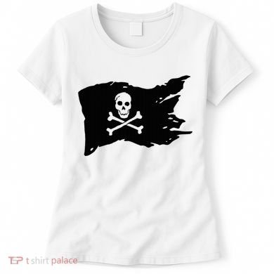 Skull Pirate Flag Jolly Roger Crossbones Women's T-Shirt