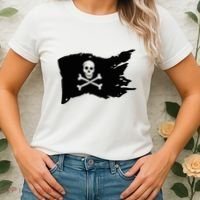 Skull Pirate Flag Jolly Roger Crossbones Women's T-Shirt thumb 2