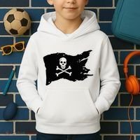 Skull Pirate Flag Jolly Roger Crossbones Kids Hoodie thumb 2