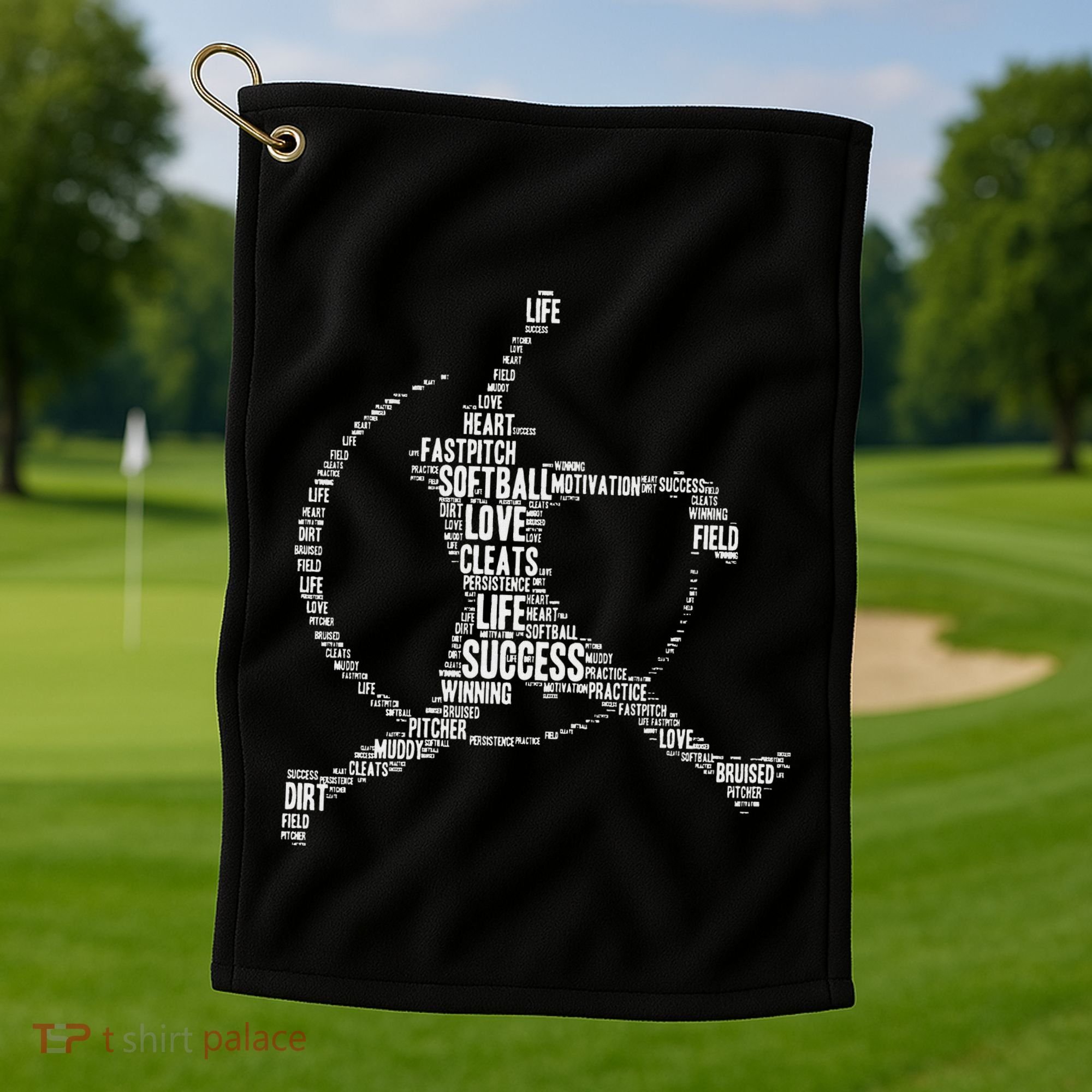 Softball Pitcher Fastpitch Softball Mom Golf Towel