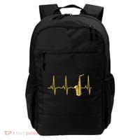 Saxophone Player Funny Gift Sax Heartbeat Hooded Cute Gift Gift Backpack thumb 0