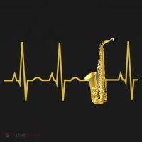 Saxophone Player Funny Gift Sax Heartbeat Hooded Cute Gift Gift Backpack thumb 2