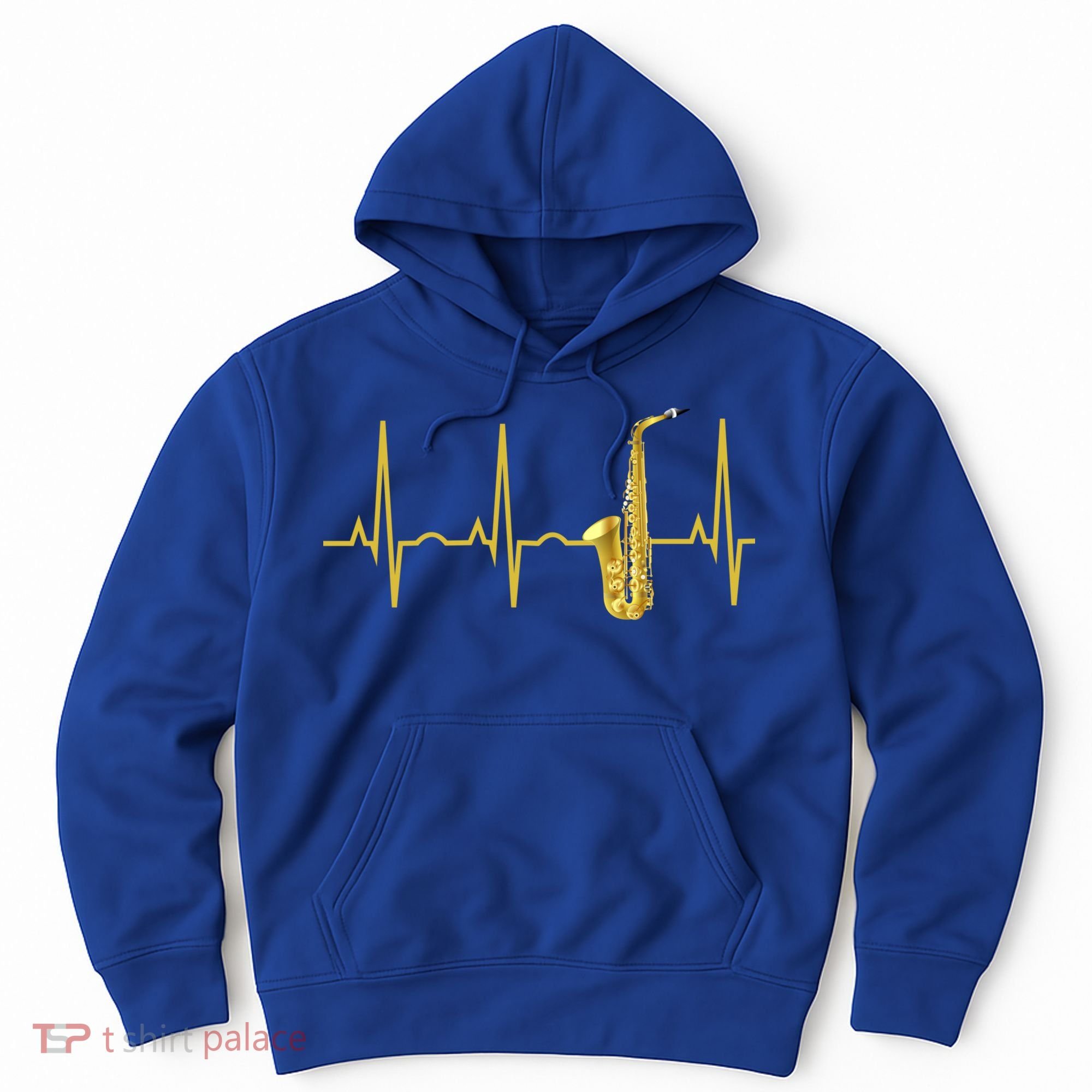 Saxophone Player Funny Gift Sax Heartbeat Hooded Cute Gift Gift Hoodie