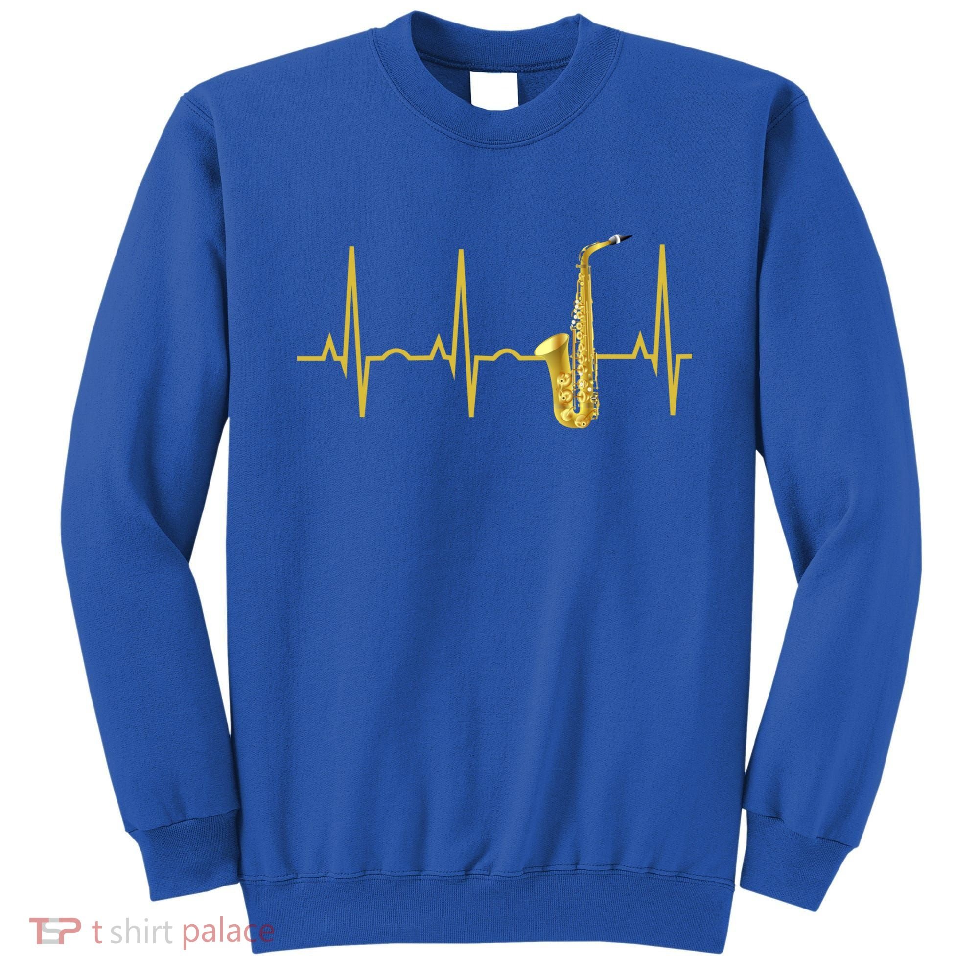 Saxophone Player Funny Gift Sax Heartbeat Hooded Cute Gift Gift Sweatshirt