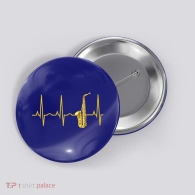 Saxophone Player Funny Gift Sax Heartbeat Hooded Cute Gift Gift Button