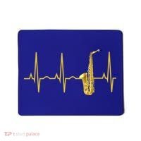 Saxophone Player Funny Gift Sax Heartbeat Hooded Cute Gift Gift Mousepad thumb 0
