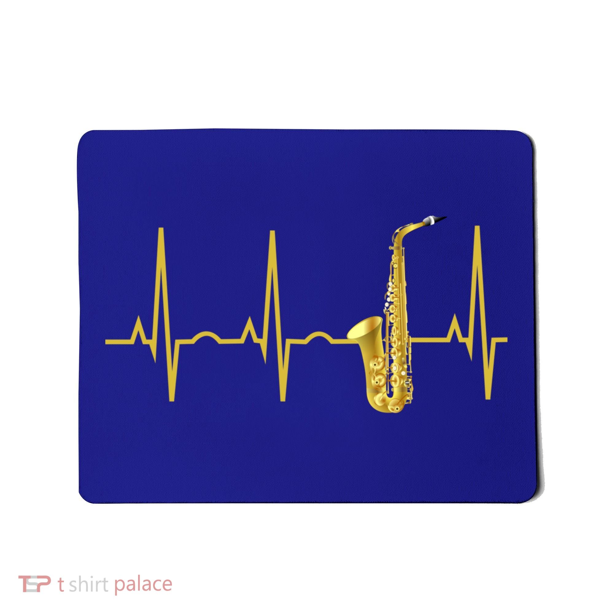 Saxophone Player Funny Gift Sax Heartbeat Hooded Cute Gift Gift Mousepad