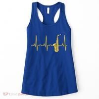 Saxophone Player Funny Gift Sax Heartbeat Hooded Cute Gift Gift Women's Tank Top thumb 0