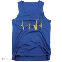 Saxophone Player Funny Gift Sax Heartbeat Hooded Cute Gift Gift Tank Top thumb 0