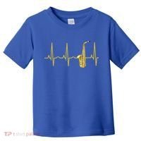 Saxophone Player Funny Gift Sax Heartbeat Hooded Cute Gift Gift Toddler T-Shirt thumb 0