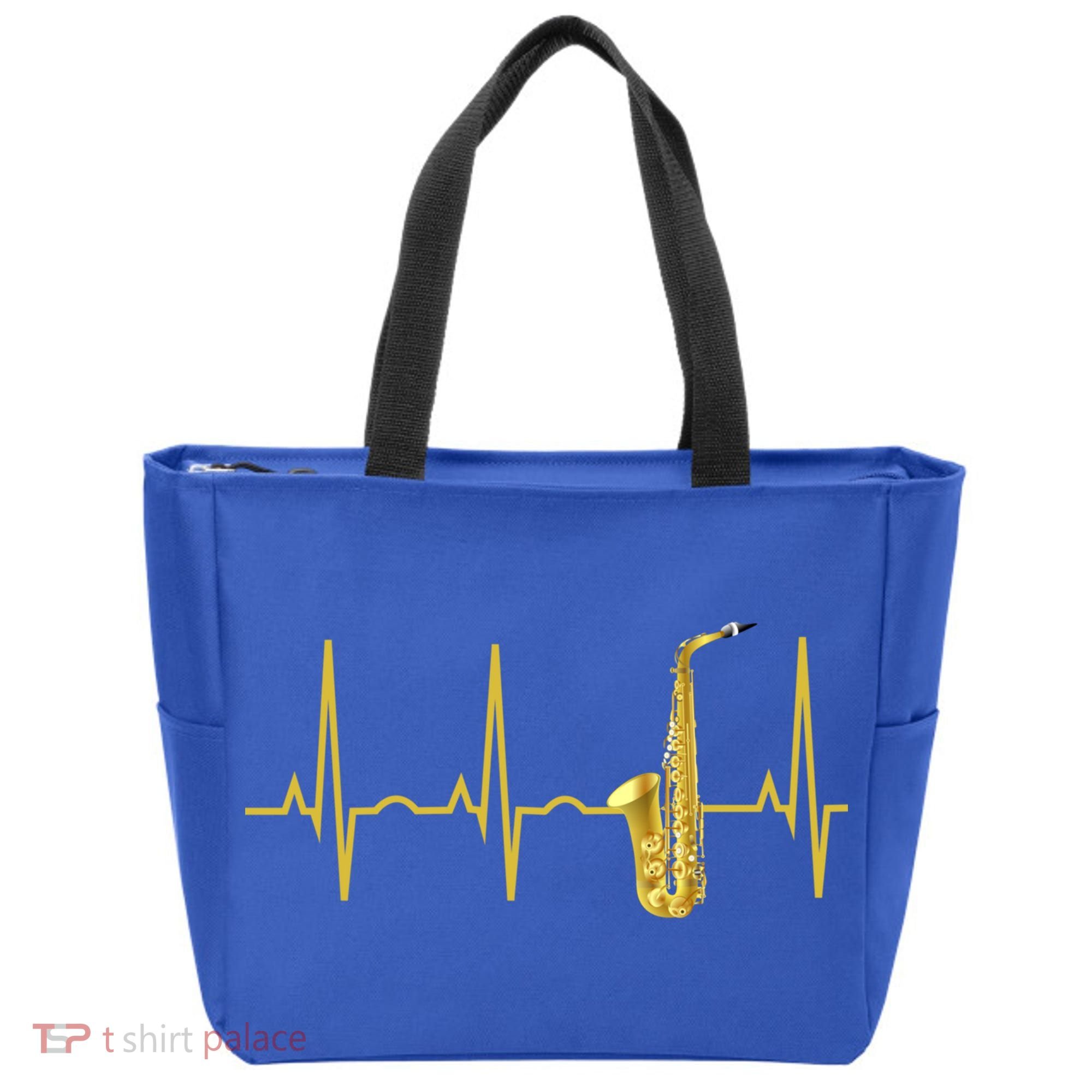 Saxophone Player Funny Gift Sax Heartbeat Hooded Cute Gift Gift Tote Bag