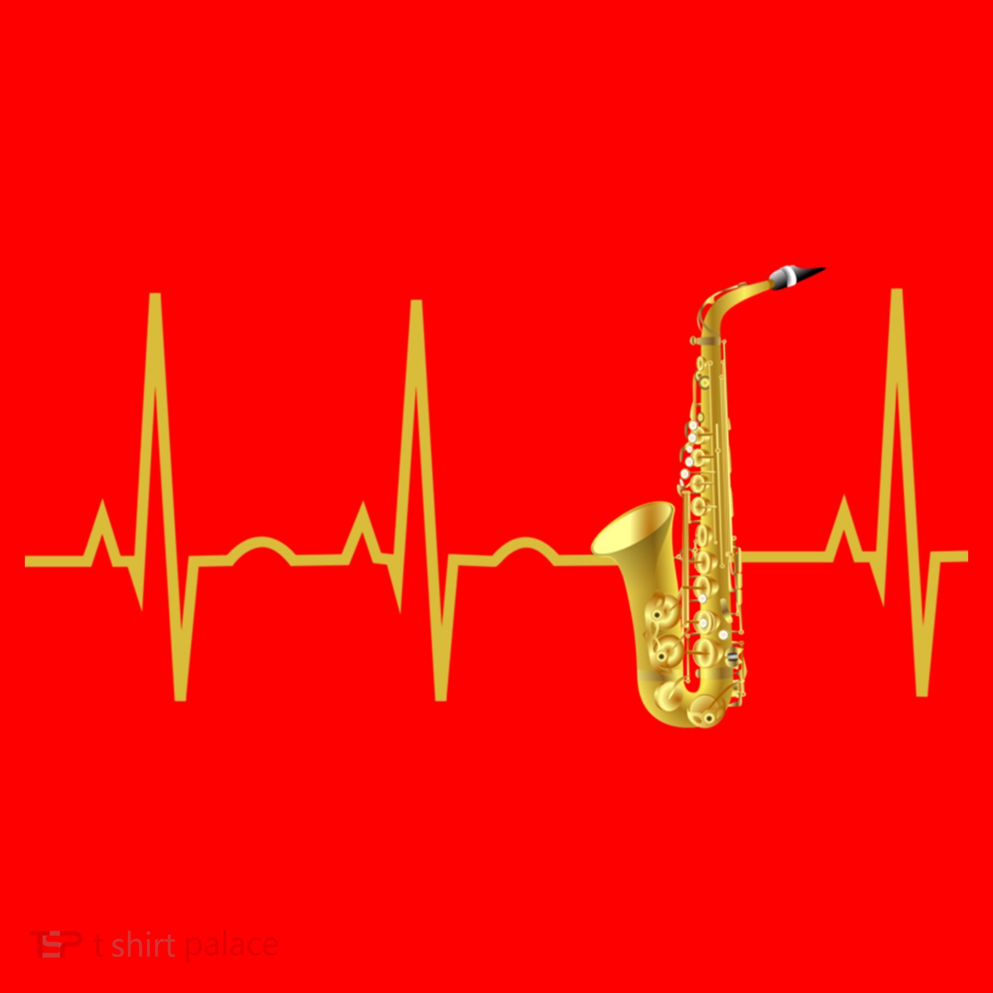 Saxophone Player Funny Gift Sax Heartbeat Hooded Cute Gift Gift Santa Hat