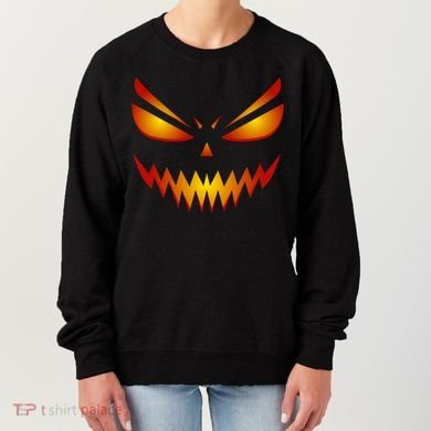 Spooky Pumpkin Face Halloween Women's Sweatshirt