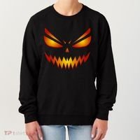 Spooky Pumpkin Face Halloween Women's Sweatshirt thumb 0