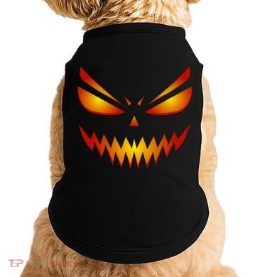 Spooky Pumpkin Face Halloween Doggie Tank
