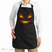 Spooky Pumpkin Face Halloween Apron thumb 2