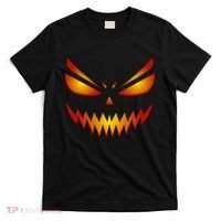 Spooky Pumpkin Face Halloween T-Shirt thumb 0
