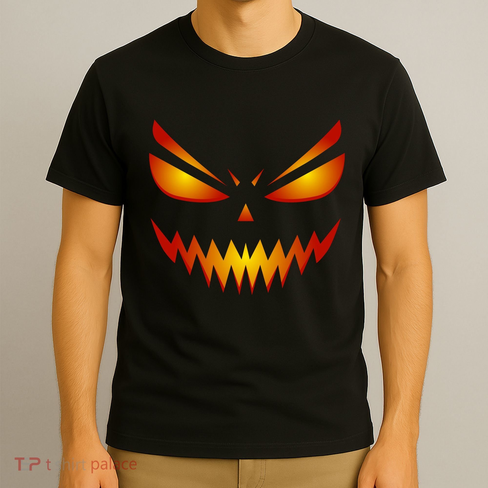 Spooky Pumpkin Face Halloween T-Shirt