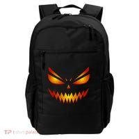 Spooky Pumpkin Face Halloween Backpack thumb 0