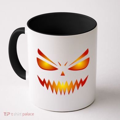 Spooky Pumpkin Face Halloween Coffee Mug