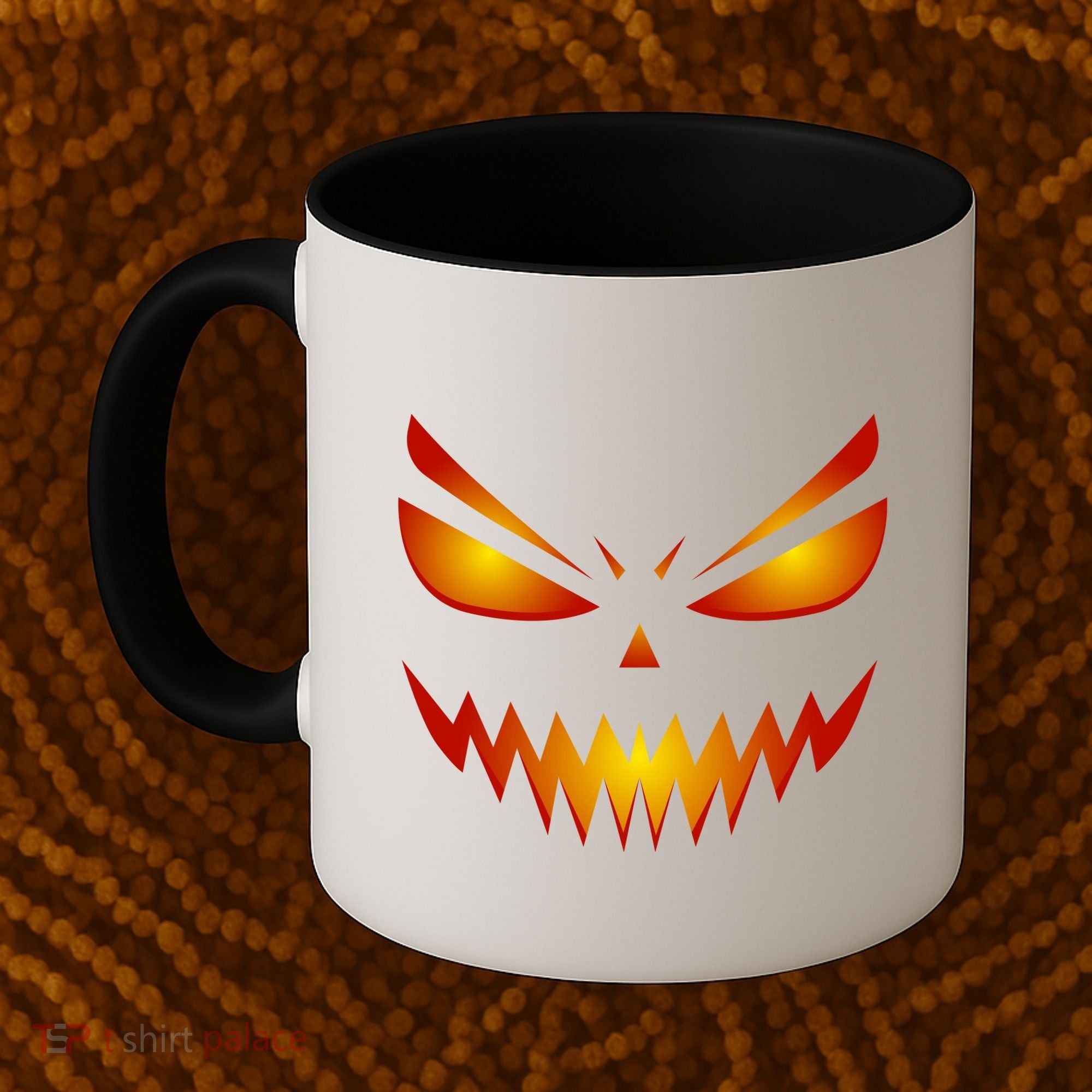 Spooky Pumpkin Face Halloween Coffee Mug