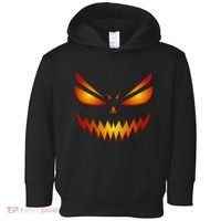 Spooky Pumpkin Face Halloween Toddler Hoodie thumb 0