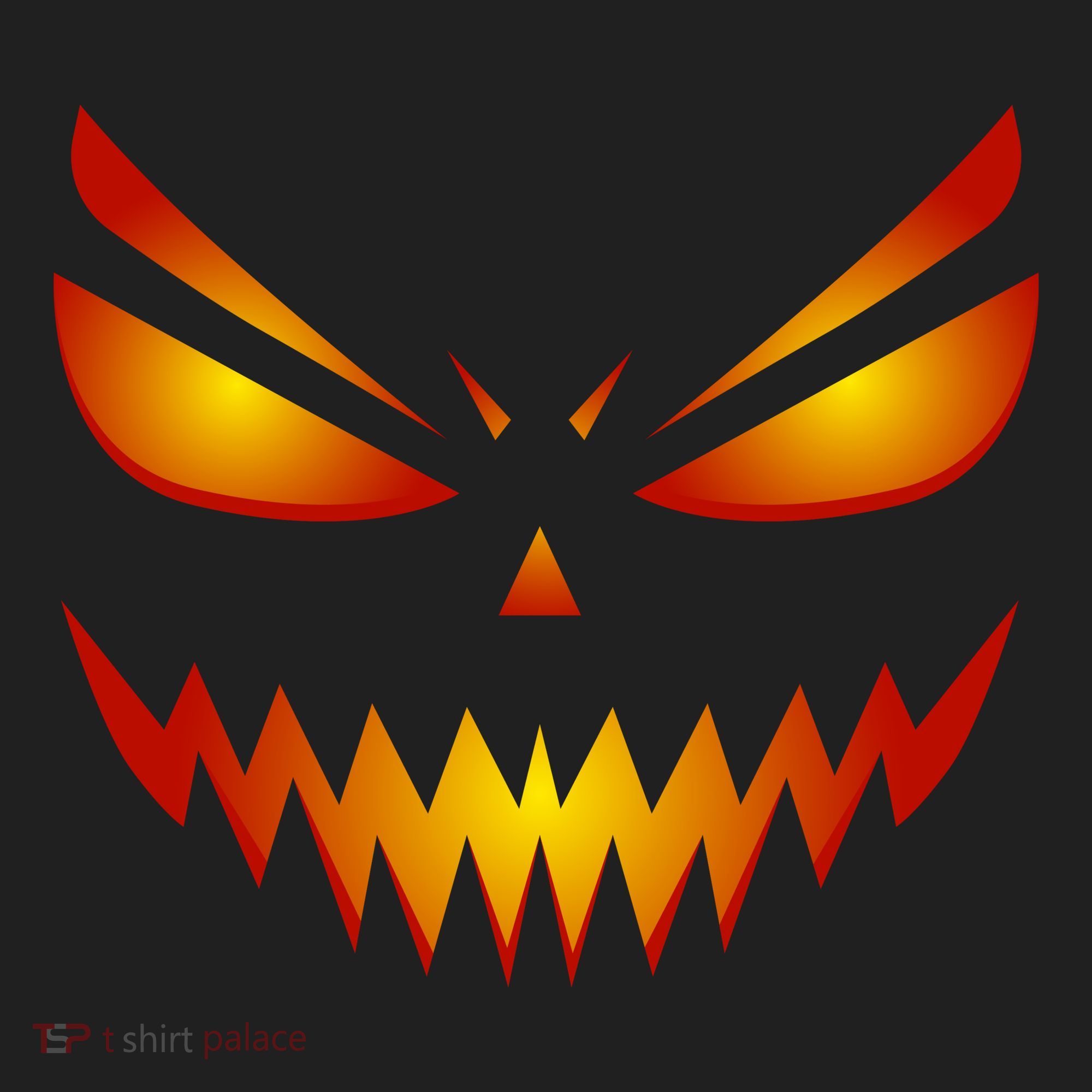 Spooky Pumpkin Face Halloween Golf Towel