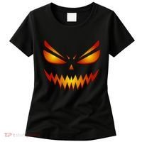 Spooky Pumpkin Face Halloween Women's T-Shirt thumb 0