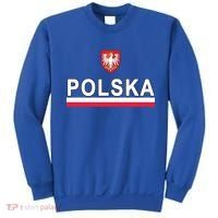 Sporty Polska Flag And Emblem Polish Coat Of Arms Gift Sweatshirt thumb 0