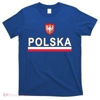 Sporty Polska Flag And Emblem Polish Coat Of Arms Gift T-Shirt thumb 0