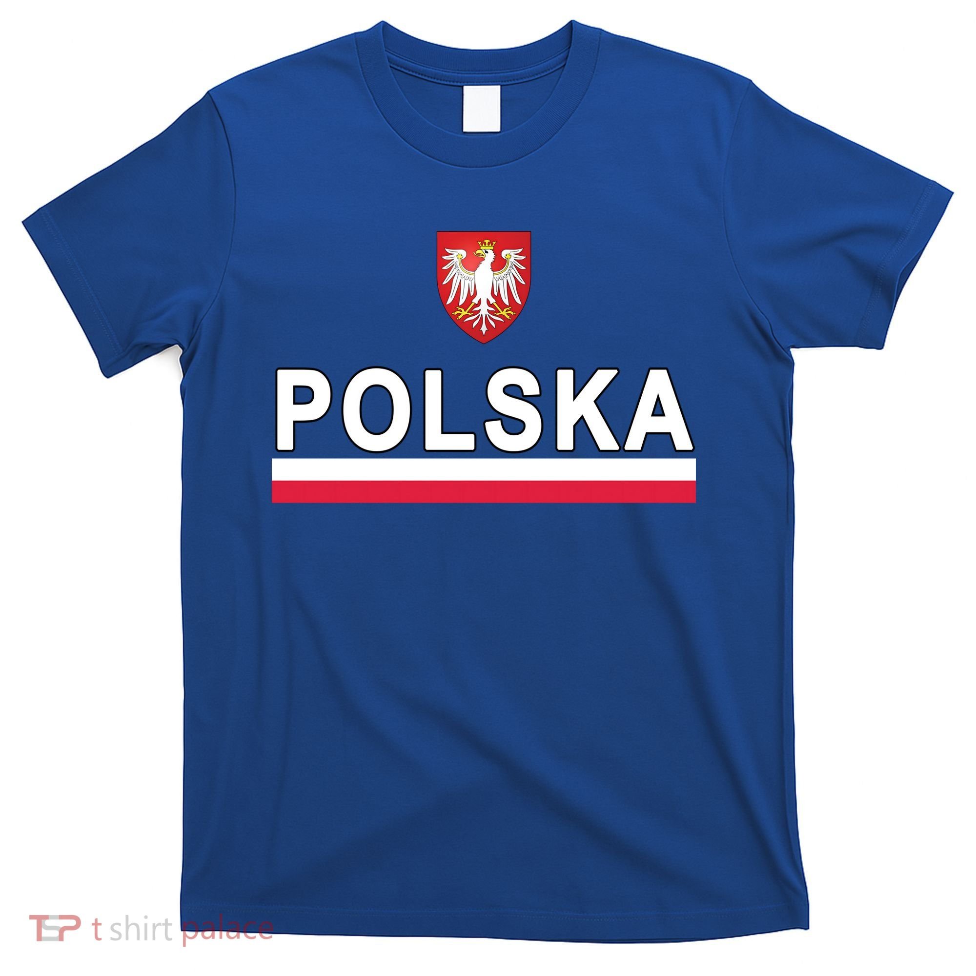 Sporty Polska Flag And Emblem Polish Coat Of Arms Gift T-Shirt