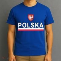Sporty Polska Flag And Emblem Polish Coat Of Arms Gift T-Shirt thumb 3
