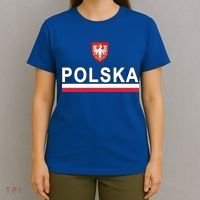 Sporty Polska Flag And Emblem Polish Coat Of Arms Gift T-Shirt thumb 4
