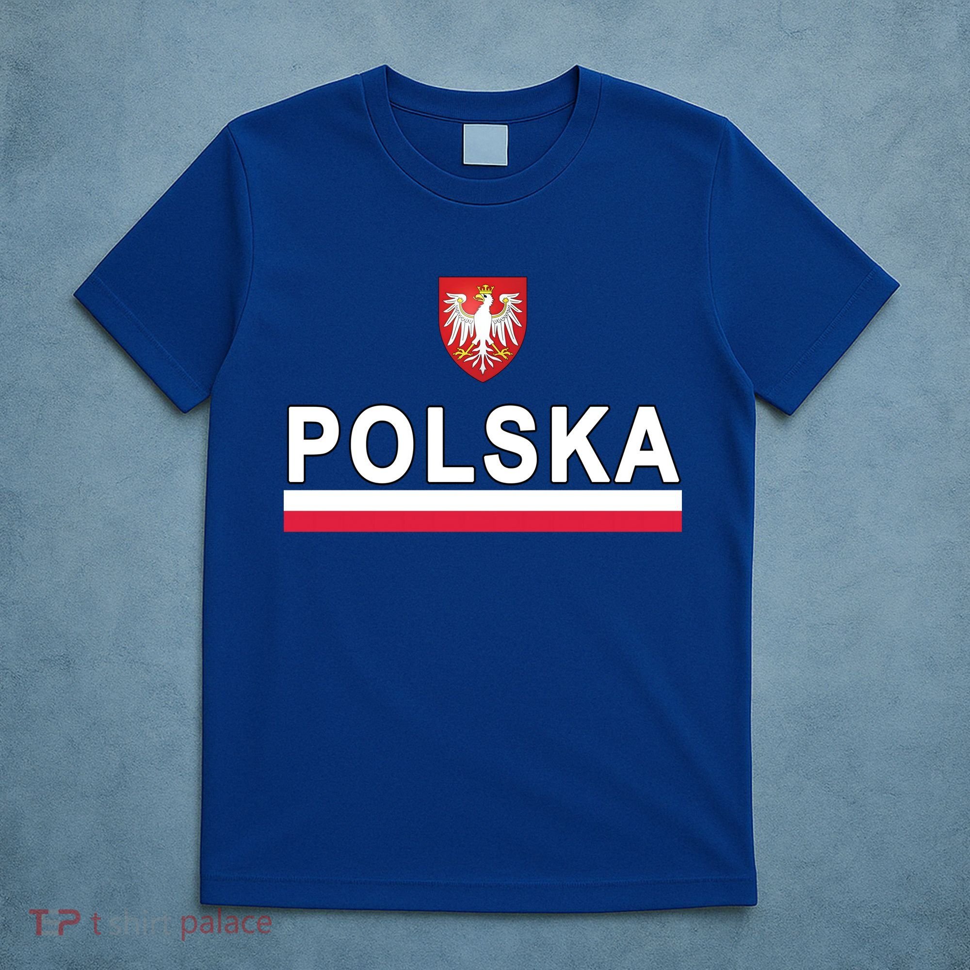 Sporty Polska Flag And Emblem Polish Coat Of Arms Gift T-Shirt