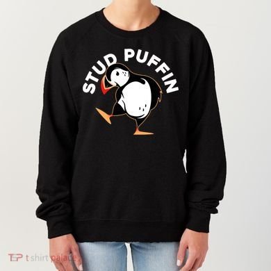 Stud Puffin Funny Seabird Animal Lover Stud Muffin Cool Gift Women's Sweatshirt