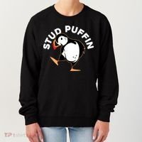 Stud Puffin Funny Seabird Animal Lover Stud Muffin Cool Gift Women's Sweatshirt thumb 0