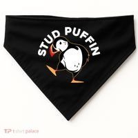 Stud Puffin Funny Seabird Animal Lover Stud Muffin Cool Gift USA-Made Doggie Bandana thumb 0