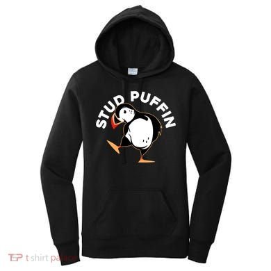 Stud Puffin Funny Seabird Animal Lover Stud Muffin Cool Gift Women's Hoodie