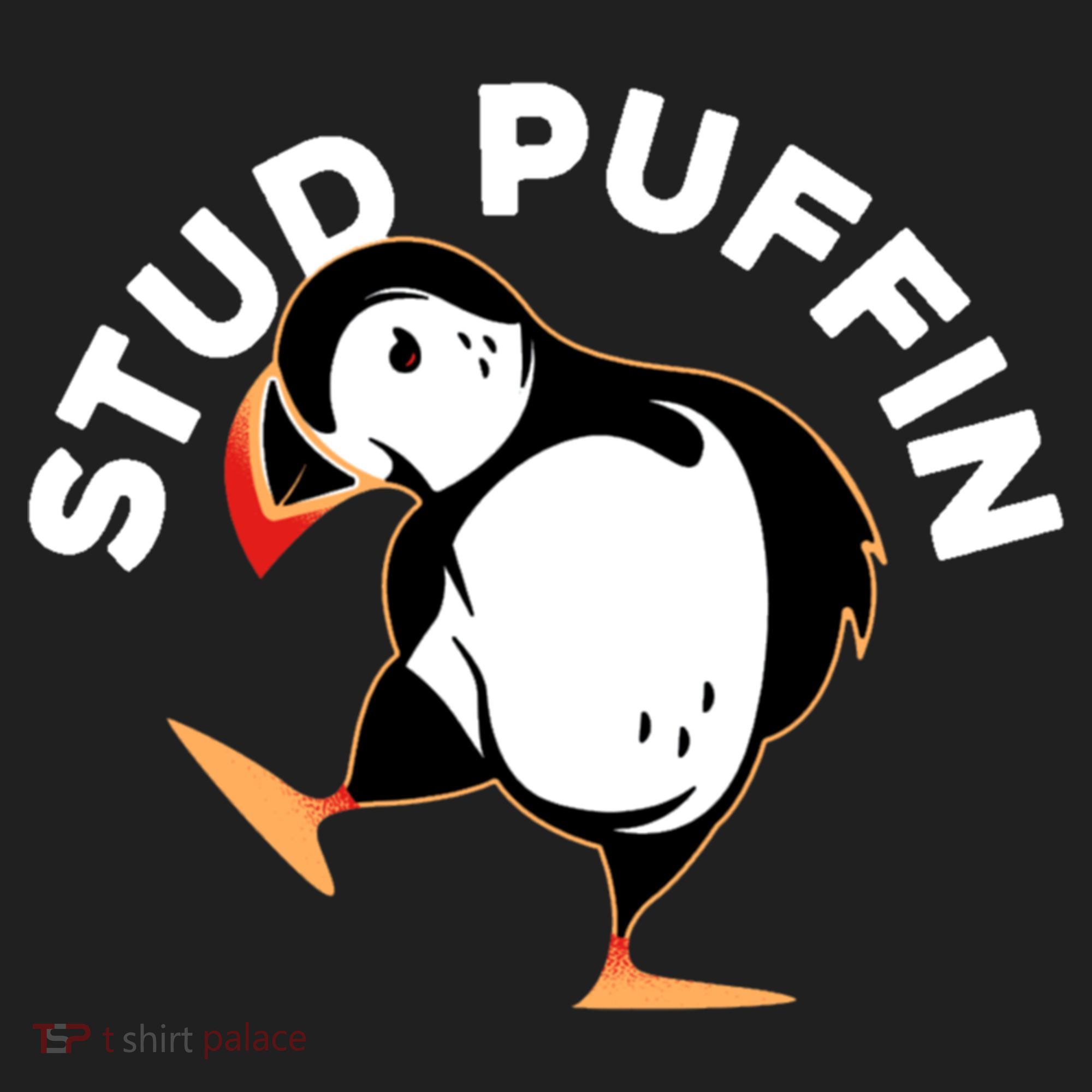 Stud Puffin Funny Seabird Animal Lover Stud Muffin Cool Gift Golf Towel