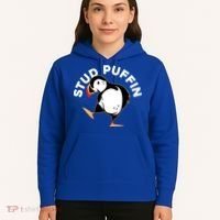 Stud Puffin Funny Seabird Animal Lover Stud Muffin Cool Gift Hoodie thumb 5