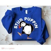 Stud Puffin Funny Seabird Animal Lover Stud Muffin Cool Gift Sweatshirt thumb 2