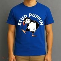 Stud Puffin Funny Seabird Animal Lover Stud Muffin Cool Gift T-Shirt thumb 3