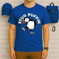 Stud Puffin Funny Seabird Animal Lover Stud Muffin Cool Gift T-Shirt thumb 6