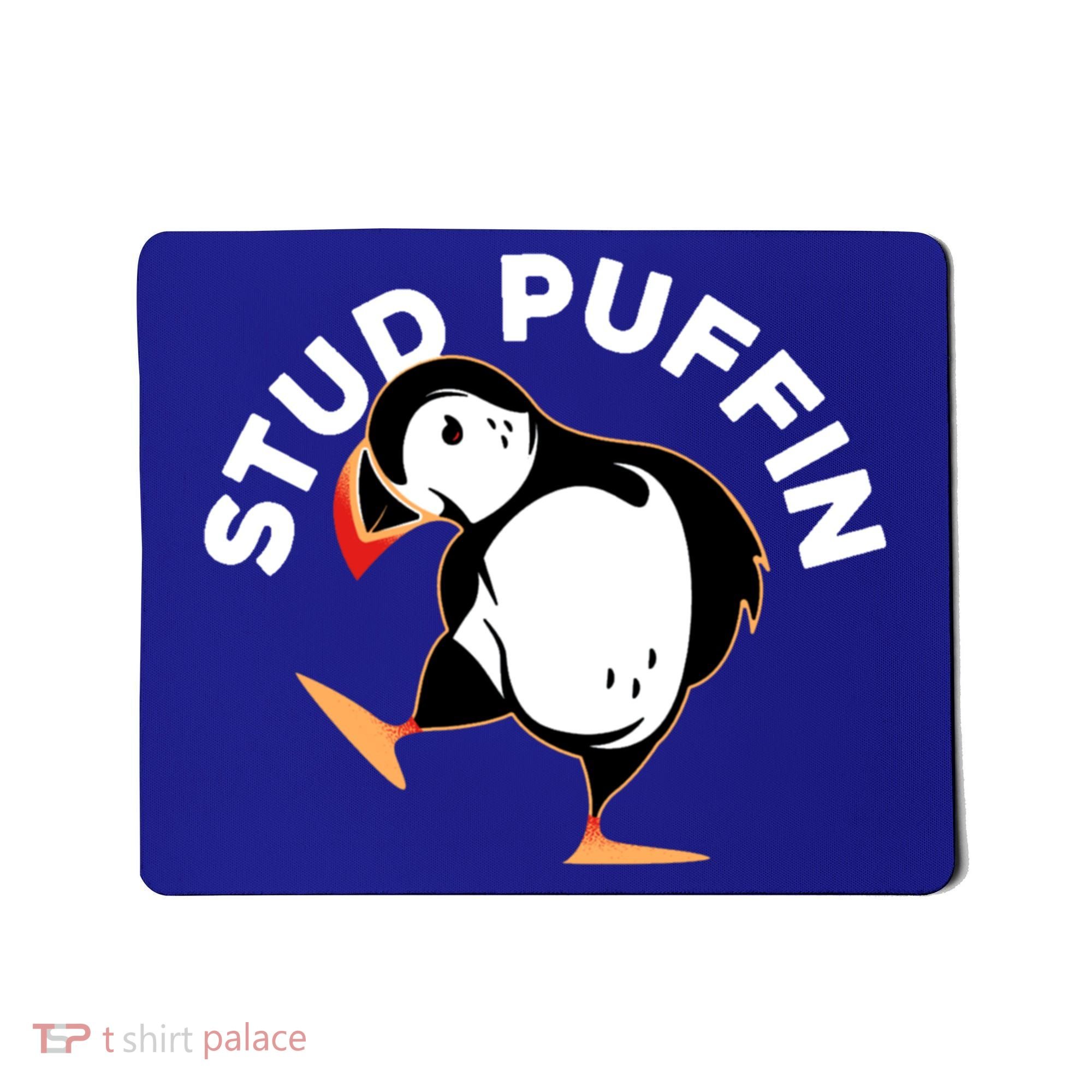 Stud Puffin Funny Seabird Animal Lover Stud Muffin Cool Gift Mousepad