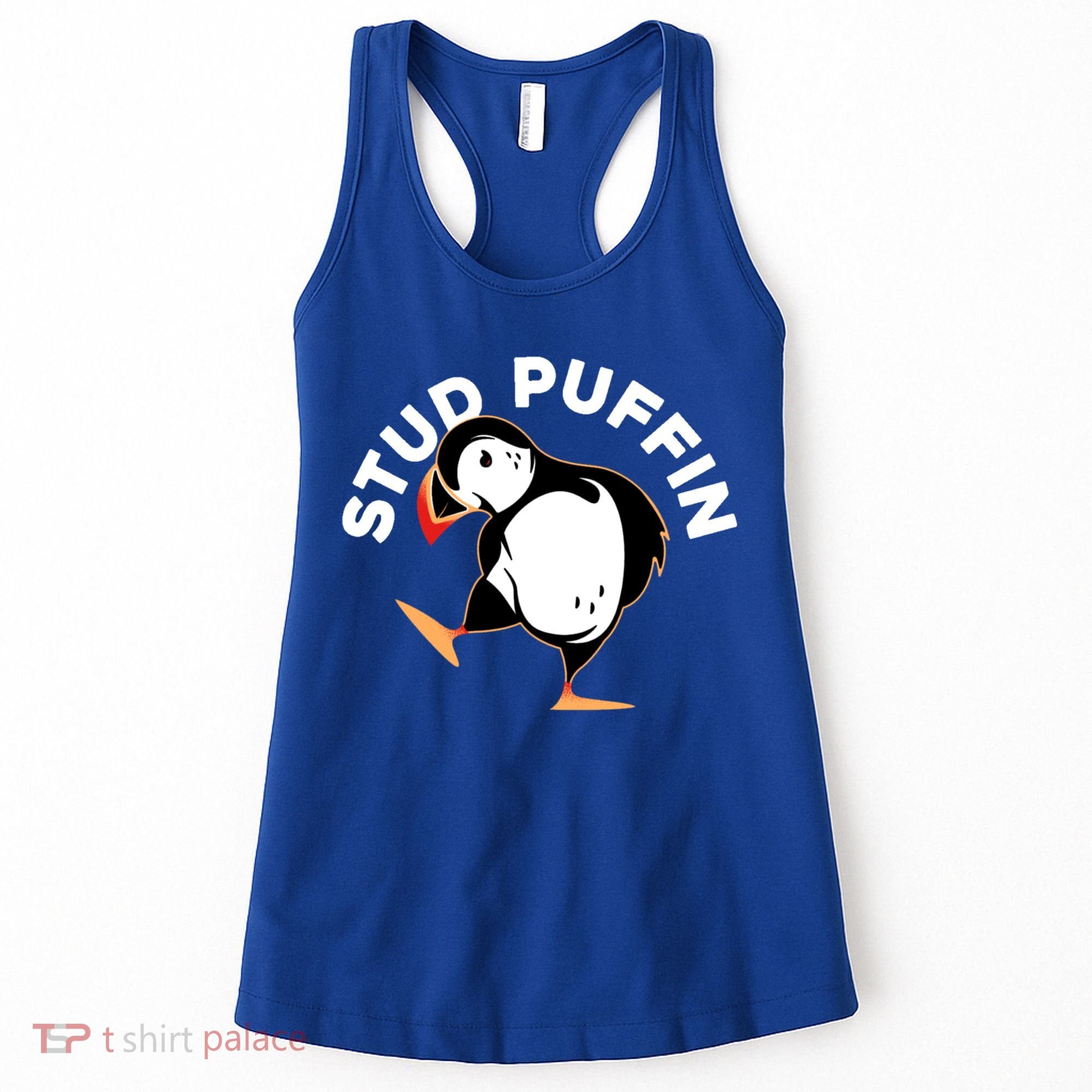 Stud Puffin Funny Seabird Animal Lover Stud Muffin Cool Gift Women's Tank Top