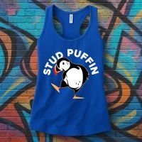Stud Puffin Funny Seabird Animal Lover Stud Muffin Cool Gift Women's Tank Top thumb 3