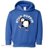 Stud Puffin Funny Seabird Animal Lover Stud Muffin Cool Gift Toddler Hoodie thumb 0