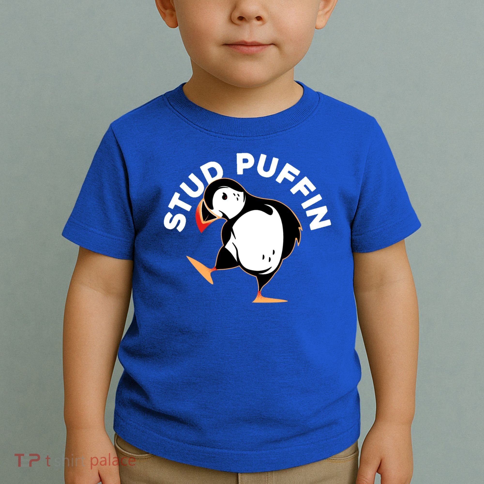 Stud Puffin Funny Seabird Animal Lover Stud Muffin Cool Gift Toddler T-Shirt